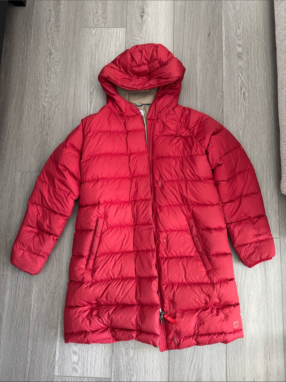 MEC Red Hooded Kids' Puffer Coat